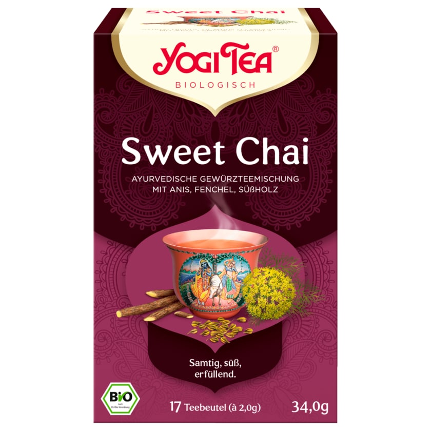 Yogi Tea Sweet Chai Bio Gewürz- und Kräutertee 34g, 17 Beutel